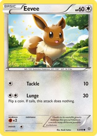 'Pokemon - 'Eevee 063/98  XY  Ancient Origins - Common