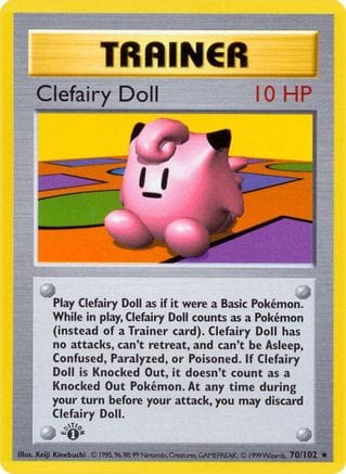 'Pokemon - 'Clefairy Doll 070  - Unlimited Base Set Shadowless - Rare
