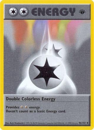 'Pokemon - 'Double Colorless Energy 096/102  - 1st Edition Base Set Shadowless - Uncommon