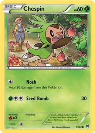'Pokemon - 'Chespin (7) 007/162  XY  BREAKthrough - Common