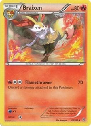 'Pokemon - 'Braixen 026/162  XY  BREAKthrough - Uncommon