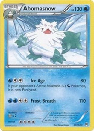 'Pokemon - 'Abomasnow 040  - Reverse Holofoil XY  BREAKthrough - Rare