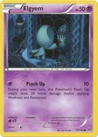 'Pokemon - 'Elgyem 073/162  - Reverse Holofoil XY  BREAKthrough - Common