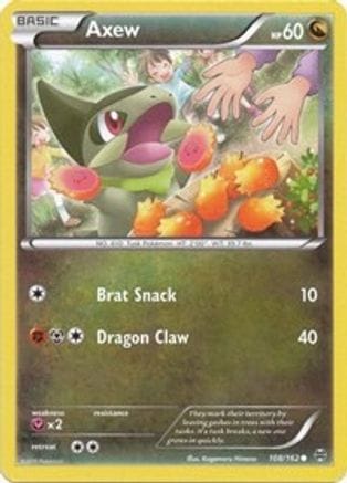 'Pokemon - 'Axew (108) 108/162  XY  BREAKthrough - Common