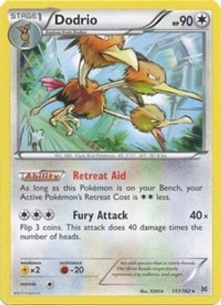 'Pokemon - 'Dodrio 117/162  XY  BREAKthrough - Rare