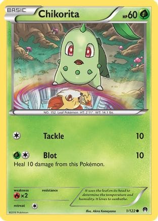 'Pokemon - 'Chikorita 001/122  XY  BREAKpoint - Common