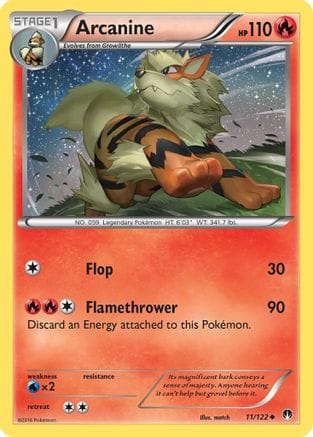 'Pokemon - 'Arcanine 011/122  XY  BREAKpoint - Uncommon