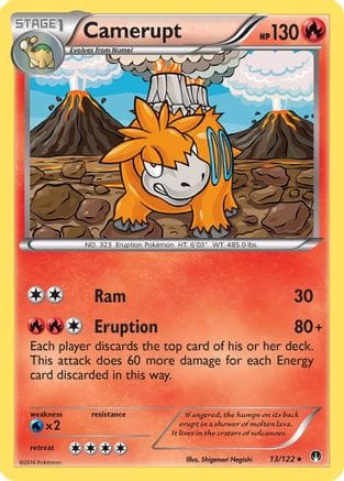 'Pokemon - 'Camerupt 013  XY  BREAKpoint - Rare