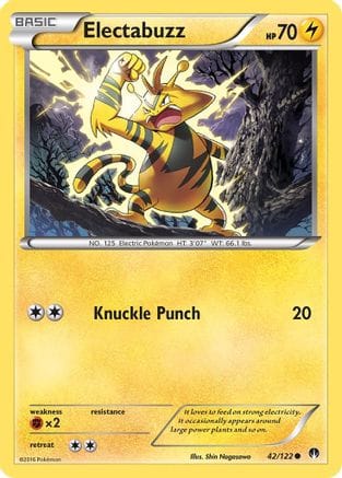 'Pokemon - 'Electabuzz 042/122  XY  BREAKpoint - Common