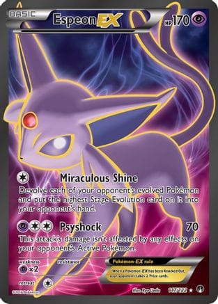 'Pokemon - 'Espeon EX (Full Art) 117/122  - Holofoil XY  BREAKpoint - Ultra Rare