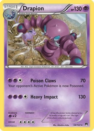 'Pokemon - 'Drapion 054/122  XY  BREAKpoint - Rare
