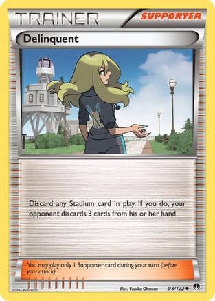 'Pokemon - 'Delinquent 098/122  - Reverse Holofoil XY  BREAKpoint - Uncommon