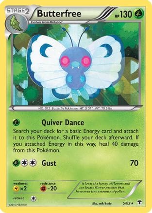 'Pokemon - 'Butterfree 005/83  - Holofoil Generations - Holo Rare