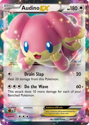 'Pokemon - 'Audino EX 084/124  - Holofoil XY  Fates Collide - Ultra Rare