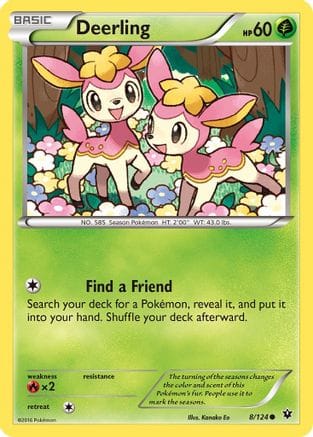 'Pokemon - 'Deerling 008/124  XY  Fates Collide - Common