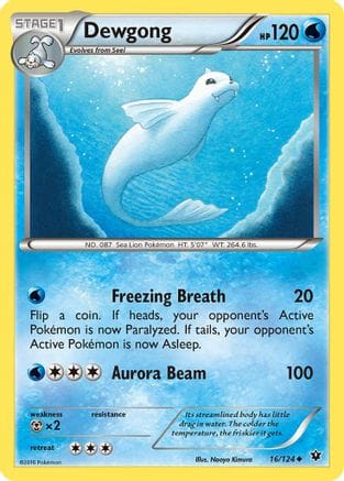 'Pokemon - 'Dewgong 016/124  XY  Fates Collide - Uncommon