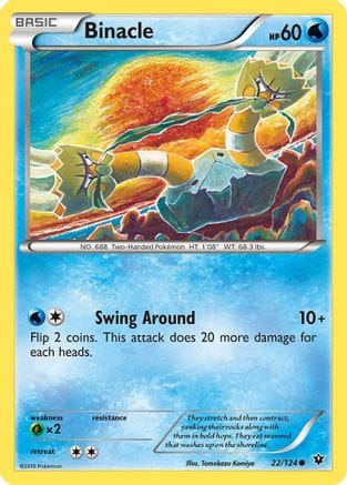 'Pokemon - 'Binacle 022/124  XY  Fates Collide - Common