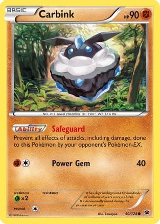 'Pokemon - 'Carbink (50) 050/124  - Reverse Holofoil XY  Fates Collide - Common