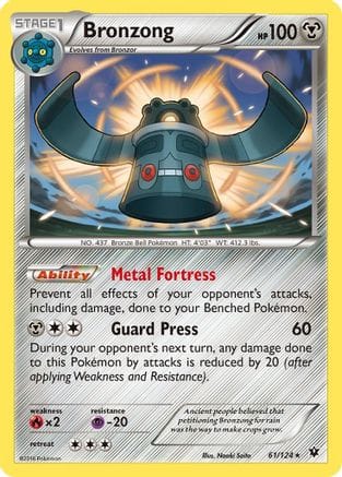 'Pokemon - 'Bronzong 061  XY  Fates Collide - Rare