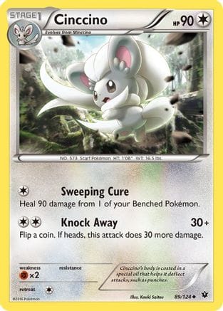 'Pokemon - 'Cinccino (89) 089/124  XY  Fates Collide - Uncommon