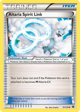 'Pokemon - 'Altaria Spirit Link 091/124  - Reverse Holofoil XY  Fates Collide - Uncommon