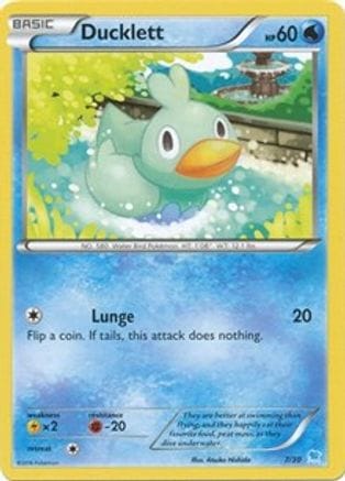 'Pokemon - 'Ducklett (7) 007  XY Trainer Kit Pikachu Libre & Suicune - Common