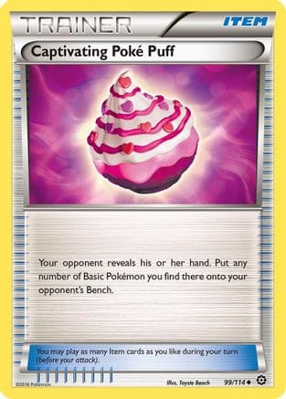 'Pokemon - 'Captivating Poke Puff 099/114  - Reverse Holofoil XY  Steam Siege - Uncommon