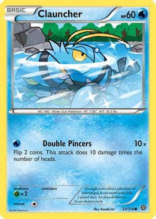 'Pokemon - 'Clauncher 033/114  XY  Steam Siege - Common