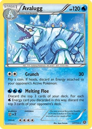 'Pokemon - 'Avalugg 037/114  XY  Steam Siege - Rare