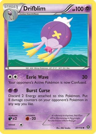 'Pokemon - 'Drifblim 047/114  XY  Steam Siege - Uncommon