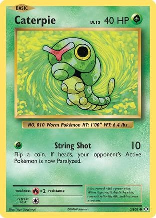 'Pokemon - 'Caterpie 003/108  XY  Evolutions - Common