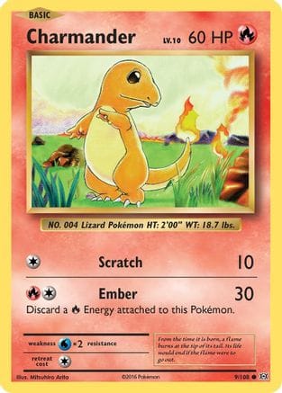 'Pokemon - 'Charmander 009/108  XY  Evolutions - Common