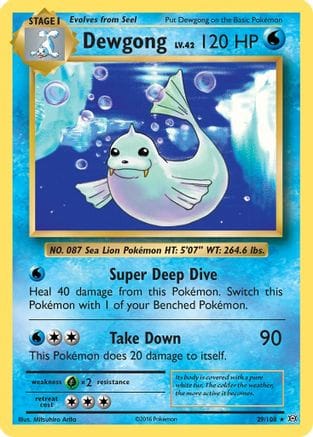 'Pokemon - 'Dewgong 029/108  XY  Evolutions - Rare