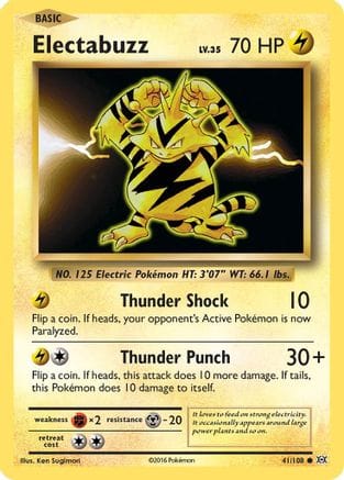 'Pokemon - 'Electabuzz 041/108  XY  Evolutions - Common