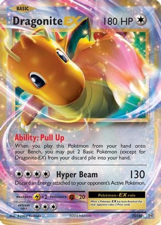 'Pokemon - 'Dragonite EX 072/108  - Holofoil XY  Evolutions - Ultra Rare