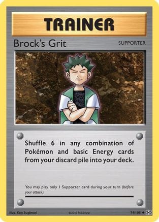 'Pokemon - 'Brock's Grit 074/108  - Reverse Holofoil XY  Evolutions - Uncommon