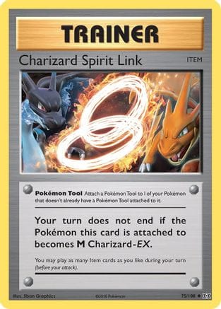 'Pokemon - 'Charizard Spirit Link 075/108  - Reverse Holofoil XY  Evolutions - Uncommon