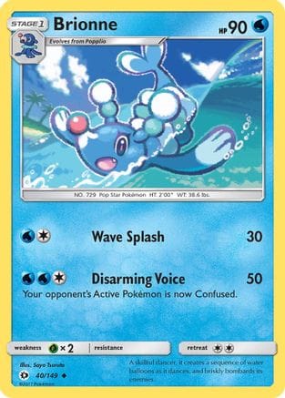'Pokemon - 'Brionne 040/149  SM Base Set - Uncommon