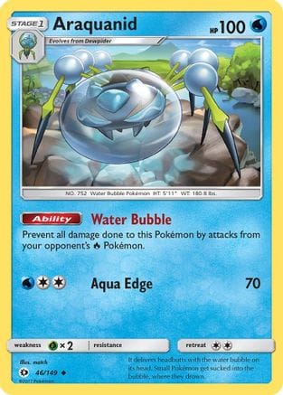 'Pokemon - 'Araquanid 046/149  SM Base Set - Uncommon