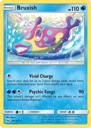 'Pokemon - 'Bruxish 048/149  SM Base Set - Rare