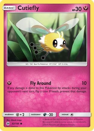 'Pokemon - 'Cutiefly 092/149  SM Base Set - Common