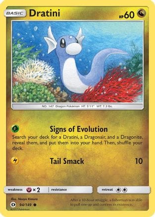 'Pokemon - 'Dratini 094/149  - Reverse Holofoil SM Base Set - Common