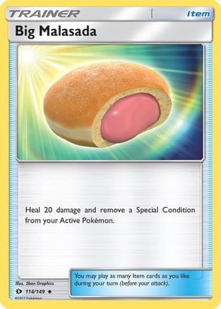 'Pokemon - 'Big Malasada 114/149  - Reverse Holofoil SM Base Set - Uncommon
