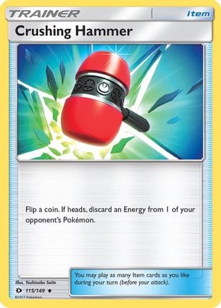 'Pokemon - 'Crushing Hammer 115/149  - Reverse Holofoil SM Base Set - Uncommon