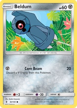 'Pokemon - 'Beldum 083/145  SM  Guardians Rising - Common