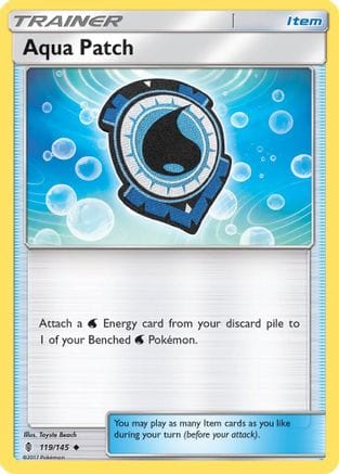 'Pokemon - 'Aqua Patch 119/145  SM  Guardians Rising - Uncommon