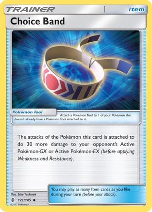 'Pokemon - 'Choice Band 121/145  - Reverse Holofoil SM  Guardians Rising - Uncommon