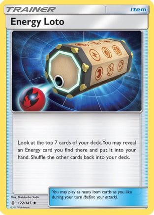 'Pokemon - 'Energy Loto 122/145  SM  Guardians Rising - Uncommon