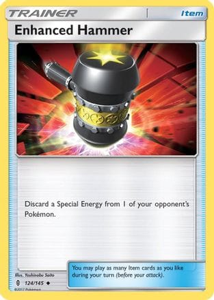 'Pokemon - 'Enhanced Hammer 124/145  - Reverse Holofoil SM  Guardians Rising - Uncommon