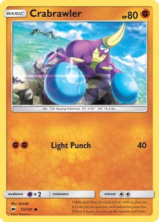 'Pokemon - 'Crabrawler 073/147  SM  Burning Shadows - Common